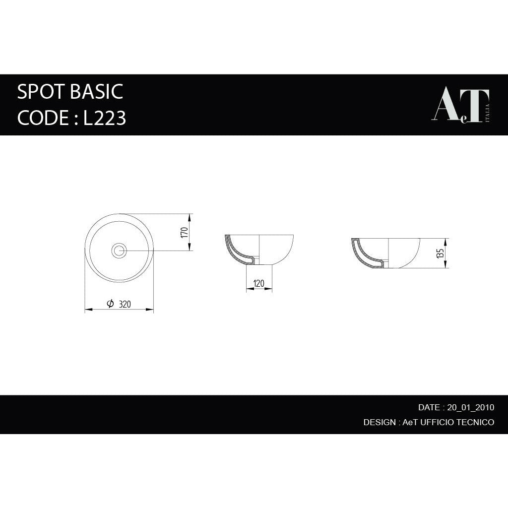 Lavabo en porcelaine SPOT BASIC L223