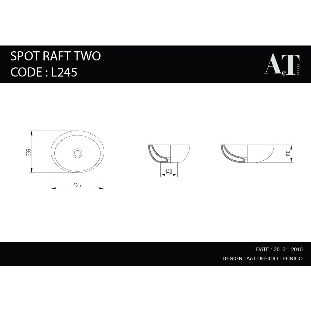 Porcelain Sink SPOT RAFT TWO L245