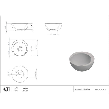 Lavabo en porcelaine SPOT MINI L265