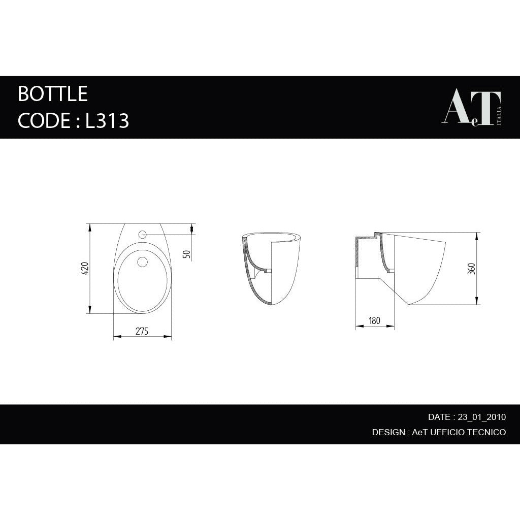 Porcelain Sink IDEA BOTTLE L313