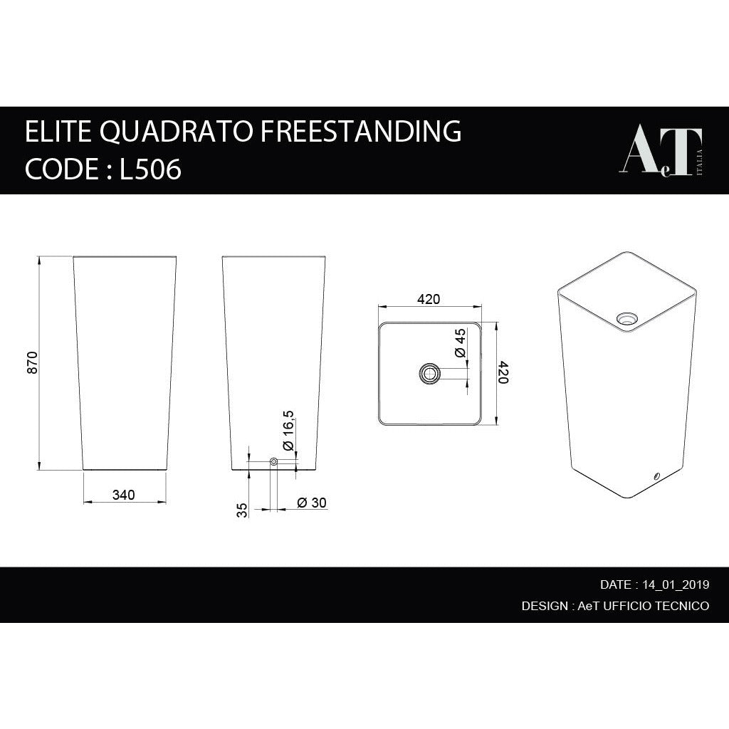 Lavabo sur pied L506 ELITE Porcelaine