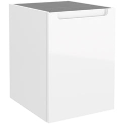 Wall hung storage unit 16 inches (400) MONTERREY Gloss white one door (Left side opening)