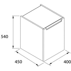 Unité de rangement suspendue 16 pouces (400) MONTERREY Naturel une porte (Ouverture côté gauche)