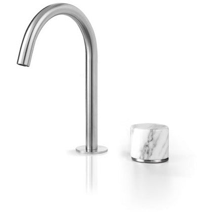 Rubinetto Lavabo 2 fori Marmo acciaio inox MRB102 