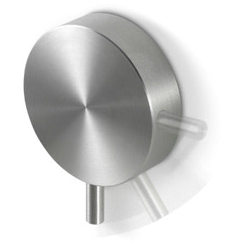 Shut off valve wall mount Round stainless steel RND208