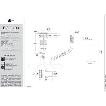 Hand shower with deckmount drip kit DOC103