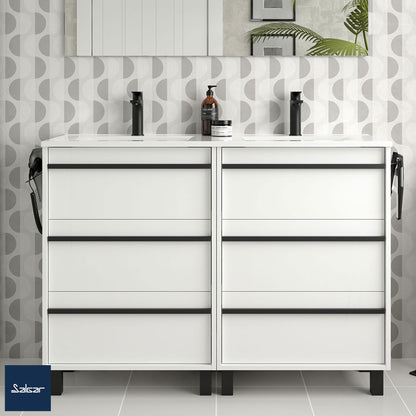 Vanity Attila 48 inches (1200) 6 drawers Gloss white