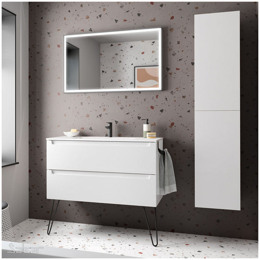 Vanity Monterrey 40 Inches (1000) 2 drawers Gloss white