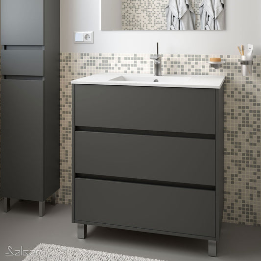 Vanity Arenys 32 inches (800) 3 drawers Matte grey