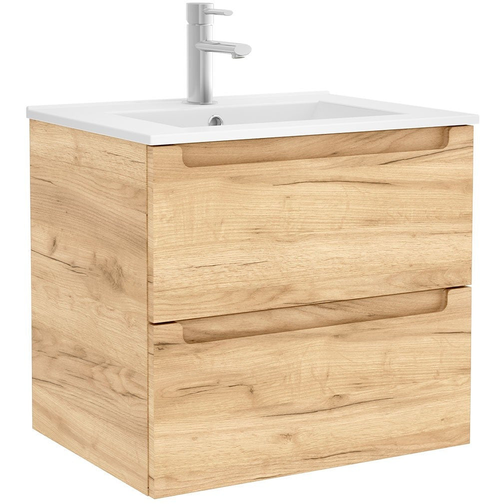 Vanity Monterrey 24 Inches (600) 2 drawers Africa oak