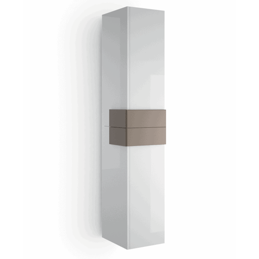 Linen cabinet Cronos glossy white 21956
