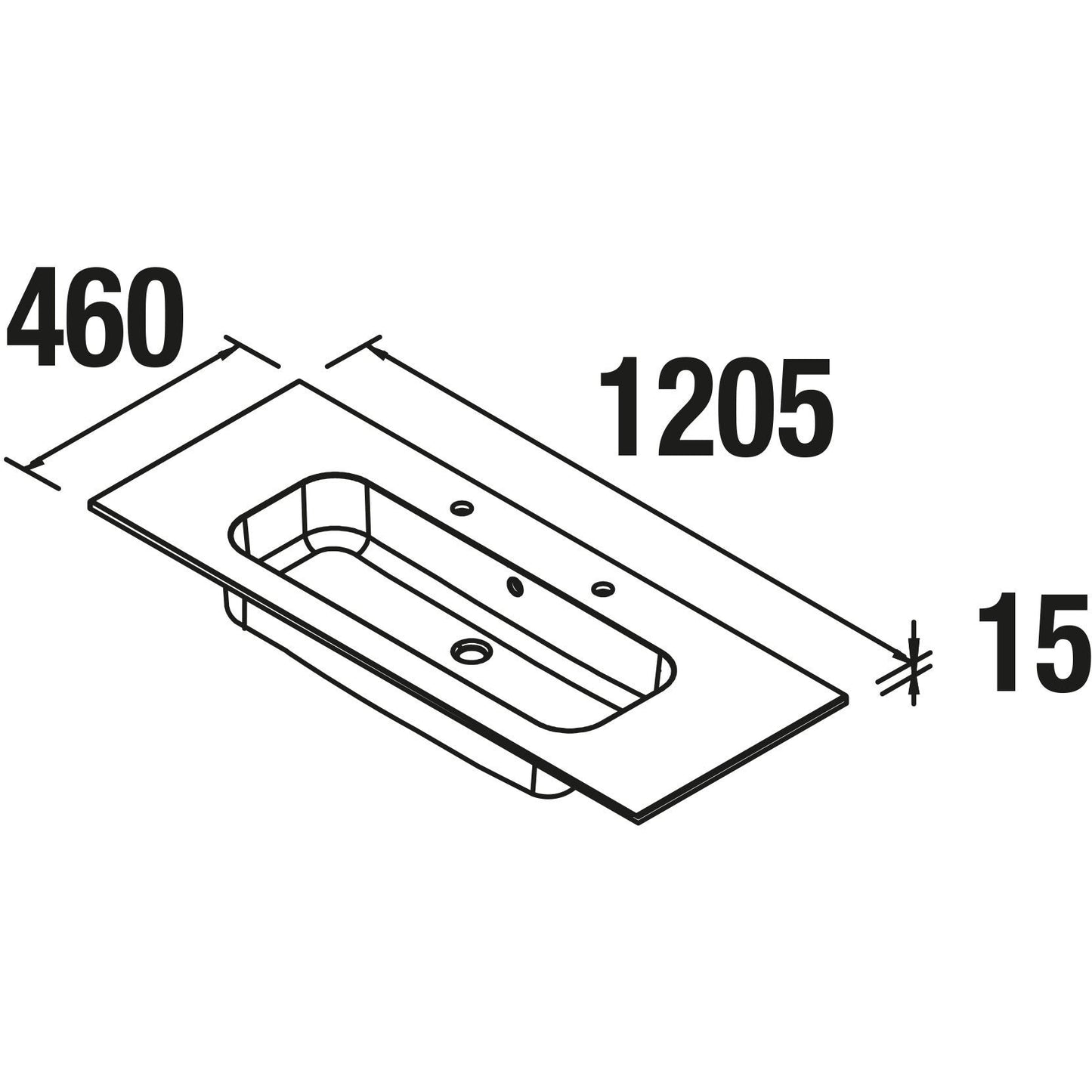 Countertop with integrated washbasin Sofia CENTERED Mineral marmo *LQ*