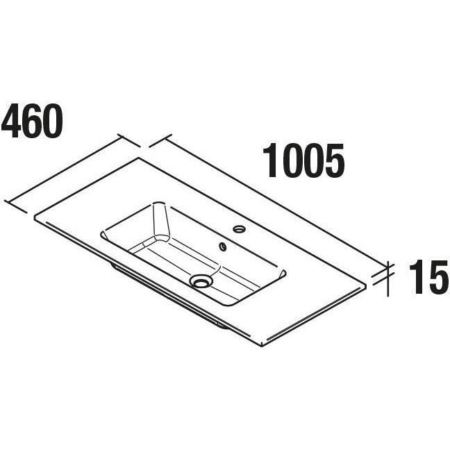 Countertop with integrated washbasin Sofia CENTERED Mineral marmo *LQ*