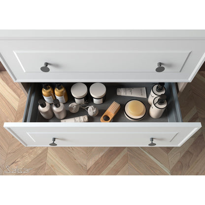 Vanity Renoir 48 inches (1200) 4 drawers Matte white